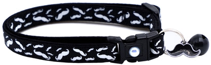 Mustache Breakaway Cat Collar