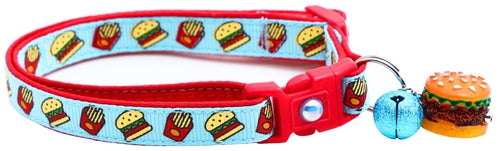 Burgers and Fries Breakaway Cat Collar