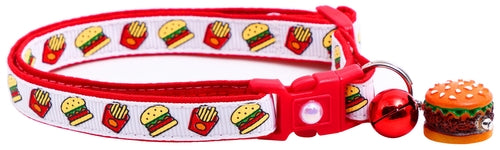 Burgers and Fries Breakaway Cat Collar