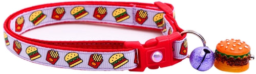 Burgers and Fries Breakaway Cat Collar
