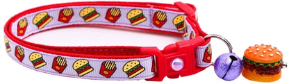Burgers and Fries Breakaway Cat Collar