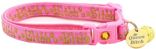 Gold Bitch Breakaway Cat Collar