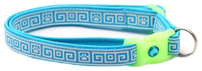 Greek Key Breakaway Cat Collar