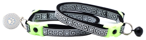 Greek Key Breakaway Cat Collar