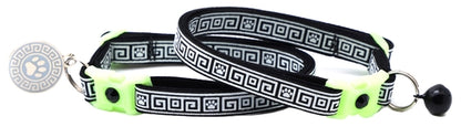 Greek Key Breakaway Cat Collar