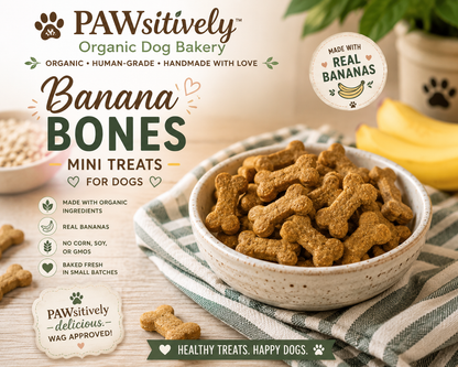 Banana Bones for Dogs | Organic Handmade Dog Treats