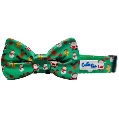 Christmas Festive Green Holiday Dog Collar