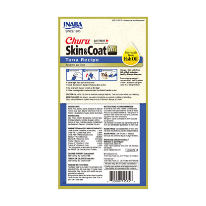 Inaba Cat Churu Purees Skin & Coat Tuna Recipe (2oz)