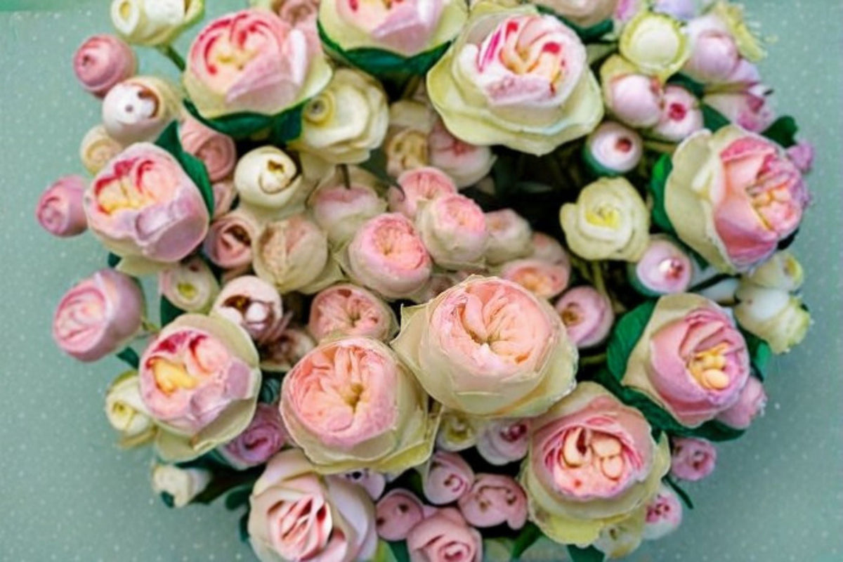 Pinky Pie Rose Live Plant – Pink Cream Ornamental Garden Rose
