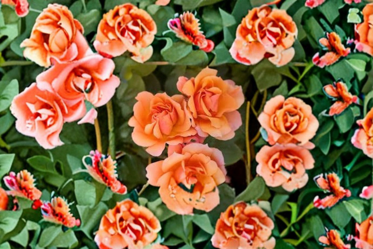 Tequila Rose Live Plant – 1.5 Gal Apricot Orange Semi-Double Rose