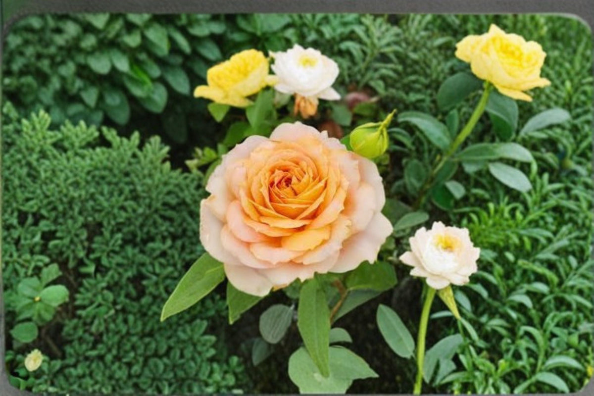 Caramel Antike Rose Live Plant – Ornamental Vintage Garden Rose