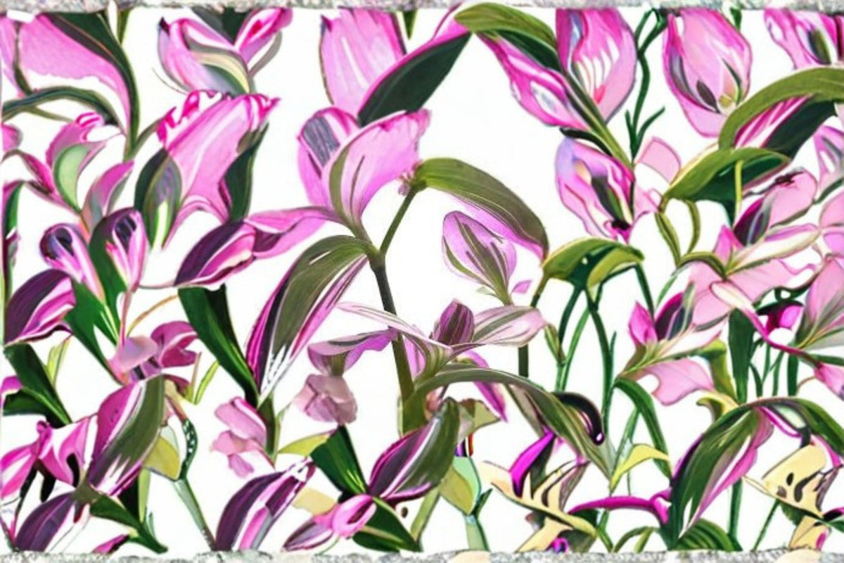 2 Tradescantia Nanouk Live Plants in 2 Inch Pots – Pink Variegated Houseplants