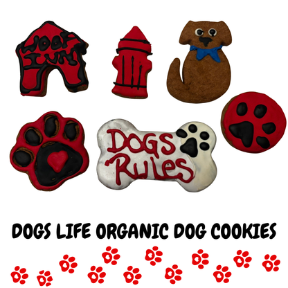 Dog Life Organic Dog Cookie Box | Handmade Decorated Dog Treats (Human-Grade, All-Natural)