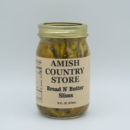 Bread ’N Butter Slims | Sweet Old-Fashioned Pickle Slices | 16 oz