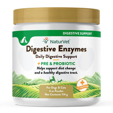 Naturvet Digestive Enzyme Powder Dog & Cat Supplement (8oz)