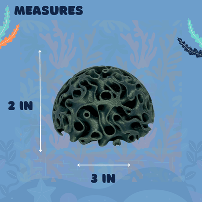 Aquarium Coral Reef Dome - Aquarium Reef Replica for Fish & Shrimp Shelter & Egg Laying