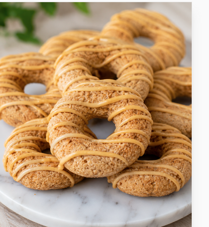 Organic Apple Peanut Butter Dog Donuts | Handmade Dog Treats