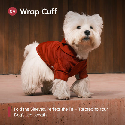 Tribeca adjustable velcro raincoat -  Burgundy
