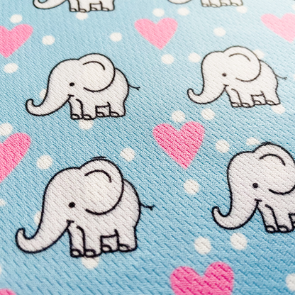 Elephant Love Blue Tie On Dog Bandana