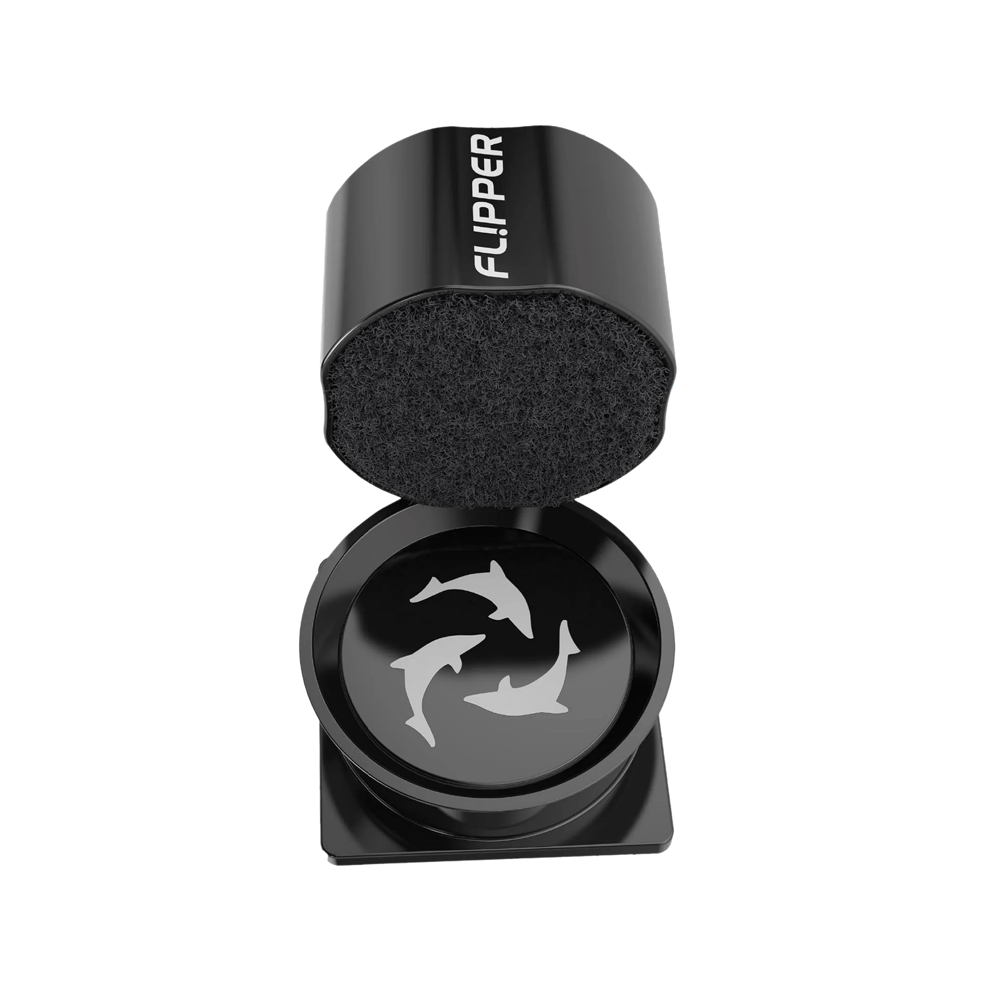 Flipper Pico Black 2-in-1 aquarium magnet cleaner with dual-sided scrubber and scraper for glass tanks up to 6mm thick