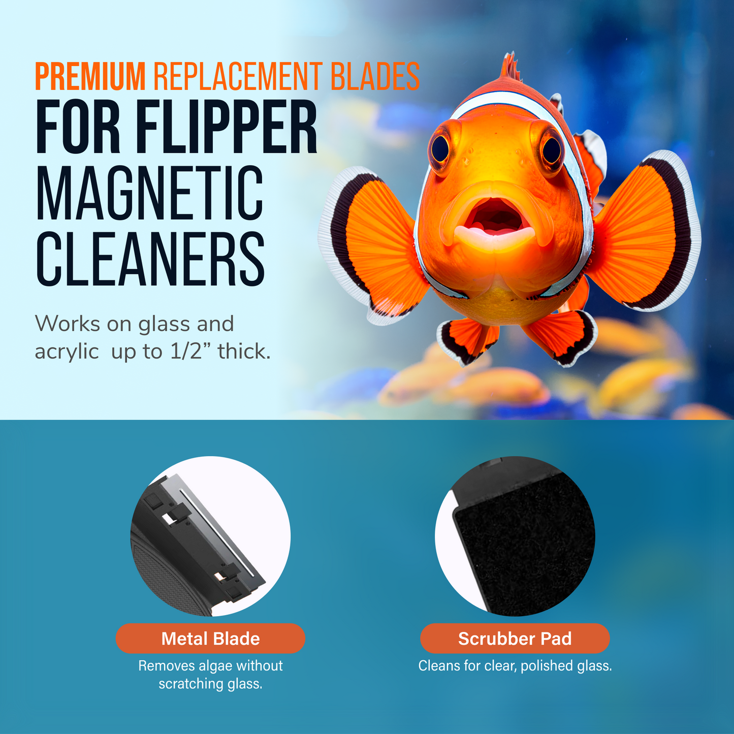 Flipper Standard Stainless Steel Replacement Blades 2 Pack