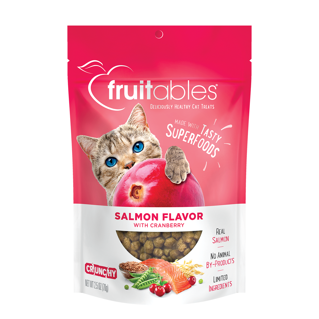 Fruitables Salmon Flavor with Cranberry Cat Treats (2.5oz)