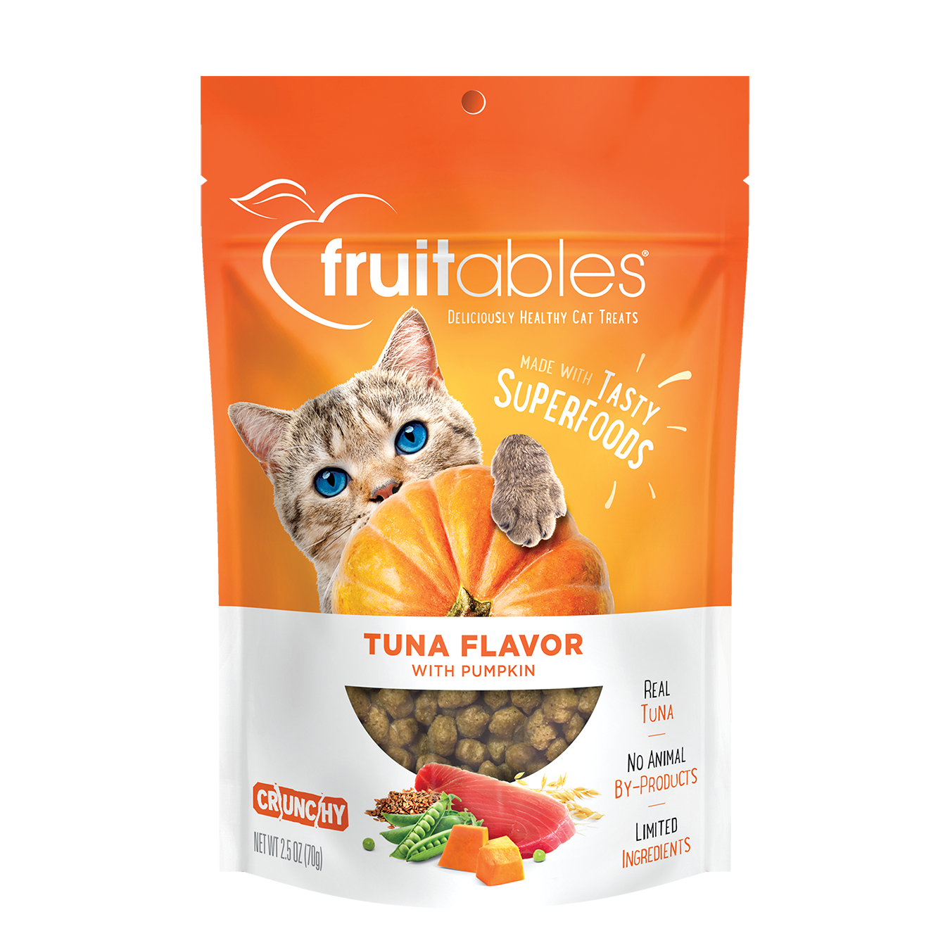 Fruitables Tuna Flavor with Pumpkin Cat Treats (2.5oz)