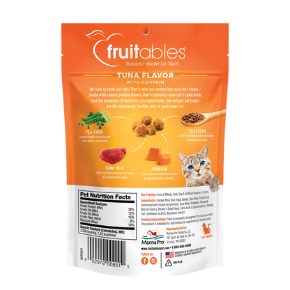 Fruitables Tuna Flavor with Pumpkin Cat Treats (2.5oz)