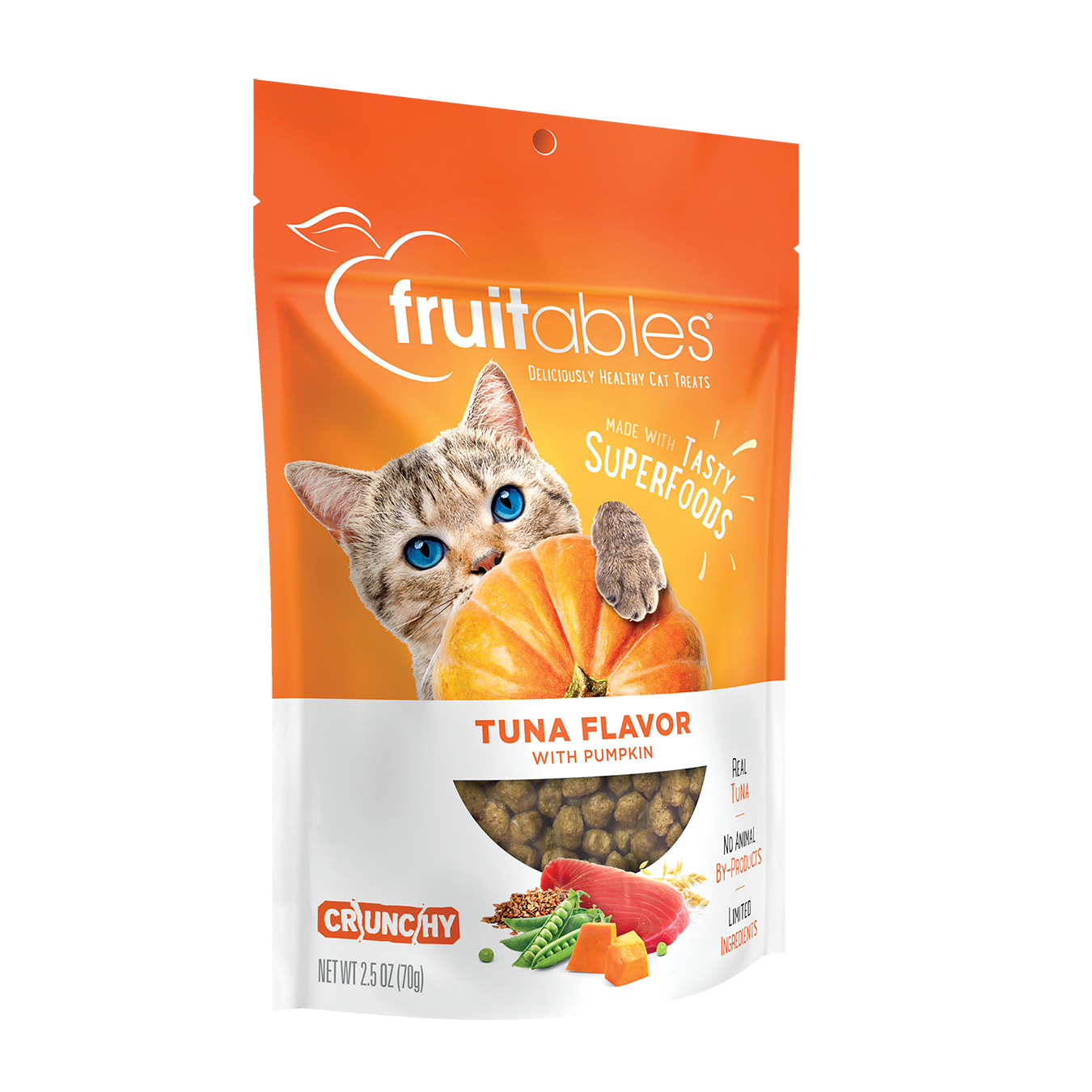 Fruitables Tuna Flavor with Pumpkin Cat Treats (2.5oz)