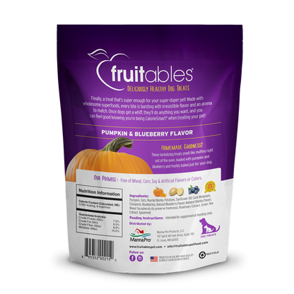 Fruitables Baked Pumpkin & Blueberry Dog Treats (7oz)