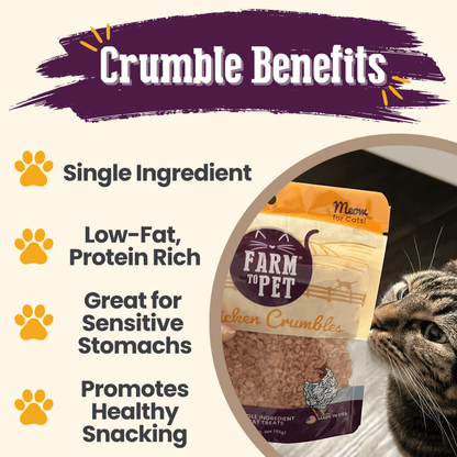Chicken Crumbles Cat Treats Single Ingredient Treats For Cats