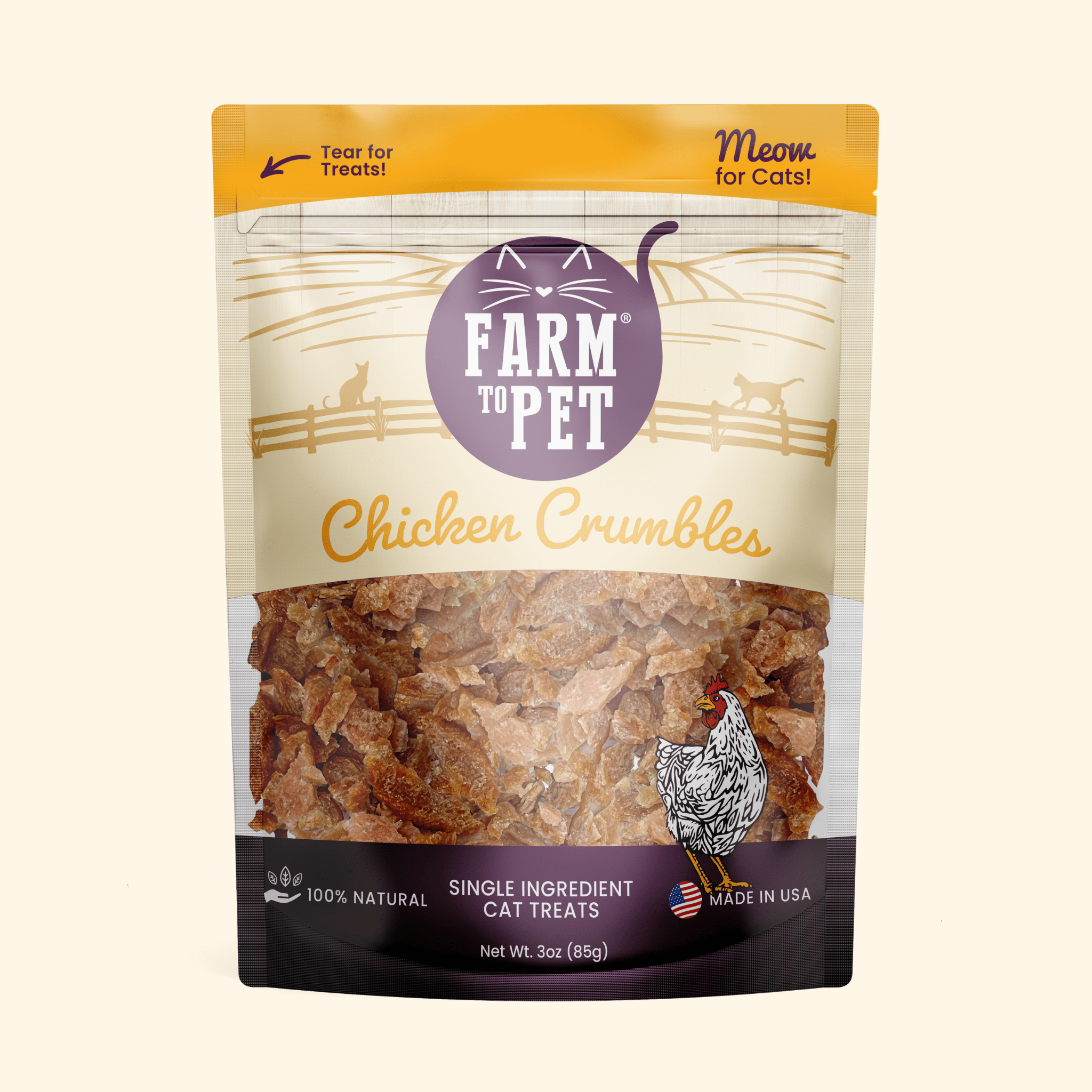 Chicken Crumbles Cat Treats Single Ingredient Treats For Cats