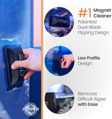 Flipper Edge 2 In 1 Floating Magnetic Aquarium Algae Cleaner Standard
