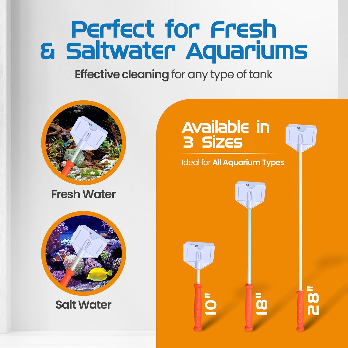 Flipper Platinum Aquarium Algae Scraper 18