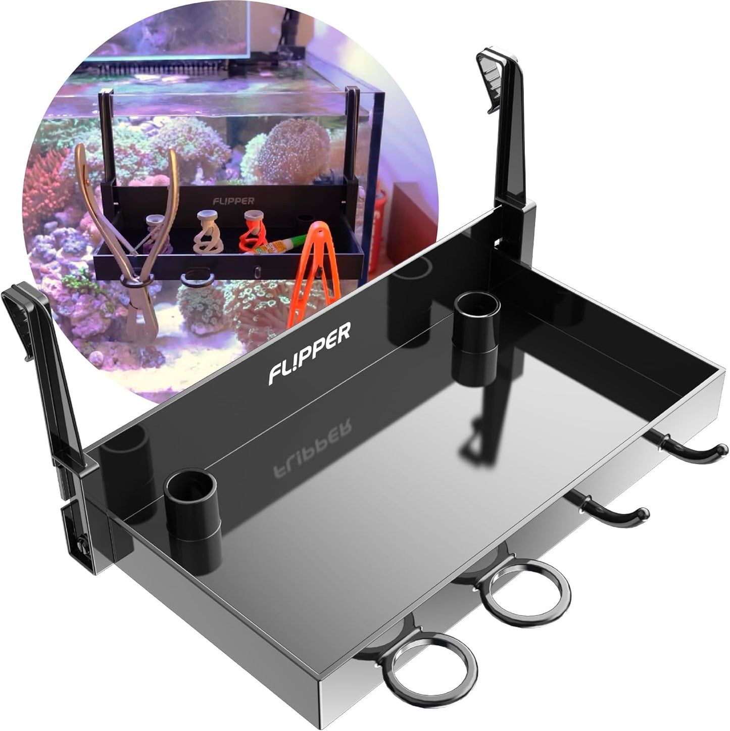 Flipper Tank Buddy Workspace And Utility Tray For Rimless Aquariums