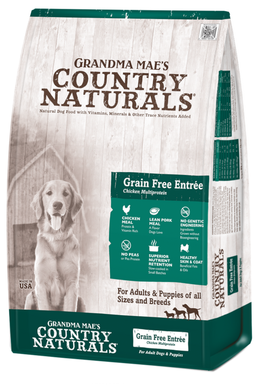 Grandma Mae's Country Naturals Dog Grain Free Multi-Protein With Chicken, Pork & Whitefish