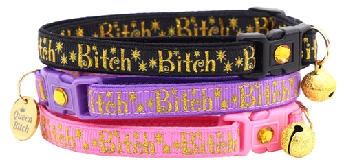Gold Bitch Breakaway Cat Collar
