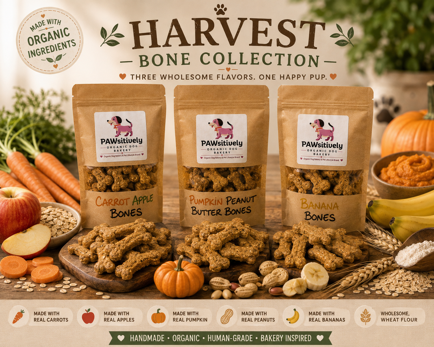 Harvest Bone Collection | Organic Dog Treat Variety Pack