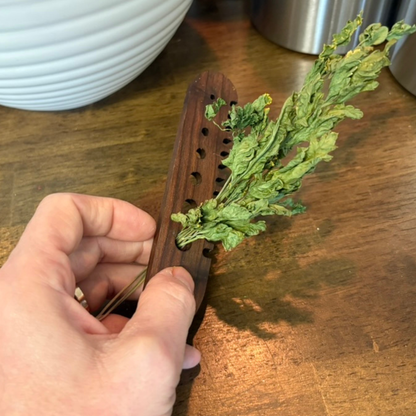 Herb Comb made from Walnut Wood