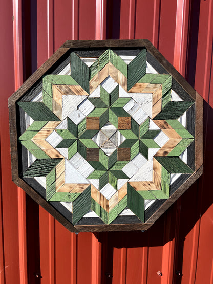 Amish Handmade Barn Quilt Wall Art – Reclaimed Barn Wood – 20.75” x 20.75”