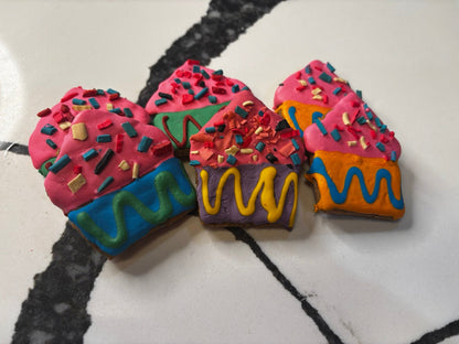 Frosted Sprinkle Cupcakes Dog Cookies – Organic Handmade Dog Treats