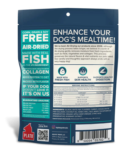 Plato Air-Dried Fish & Collagen Food Topper for Dogs (5.5oz)