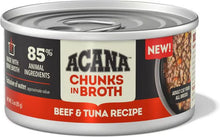 Acana Grain Free Chunks in Broth Beef & Tuna Wet Cat Food (3oz)