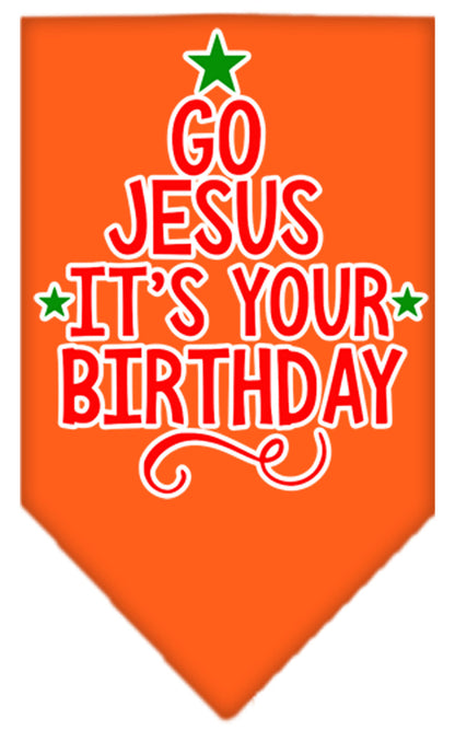 Christmas Pet and Dog Bandana, "Go Jesus, It's Your Birthday"