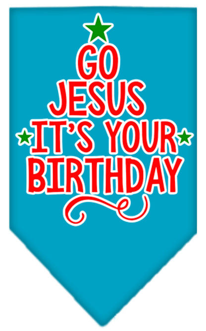 Christmas Pet and Dog Bandana, "Go Jesus, It's Your Birthday"