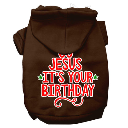 Christmas Pet Hoodie "Go Jesus, It's Your Birthday"