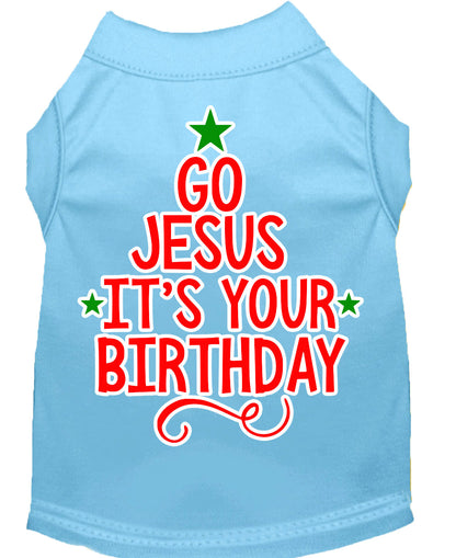 Christmas Pet Dog & Cat Shirt, "Go Jesus, It's Your Birthday"
