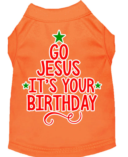 Christmas Pet Dog & Cat Shirt, "Go Jesus, It's Your Birthday"