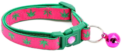 Marijuana Leaves Breakaway Cat Collar