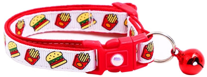 Burgers and Fries Breakaway Cat Collar